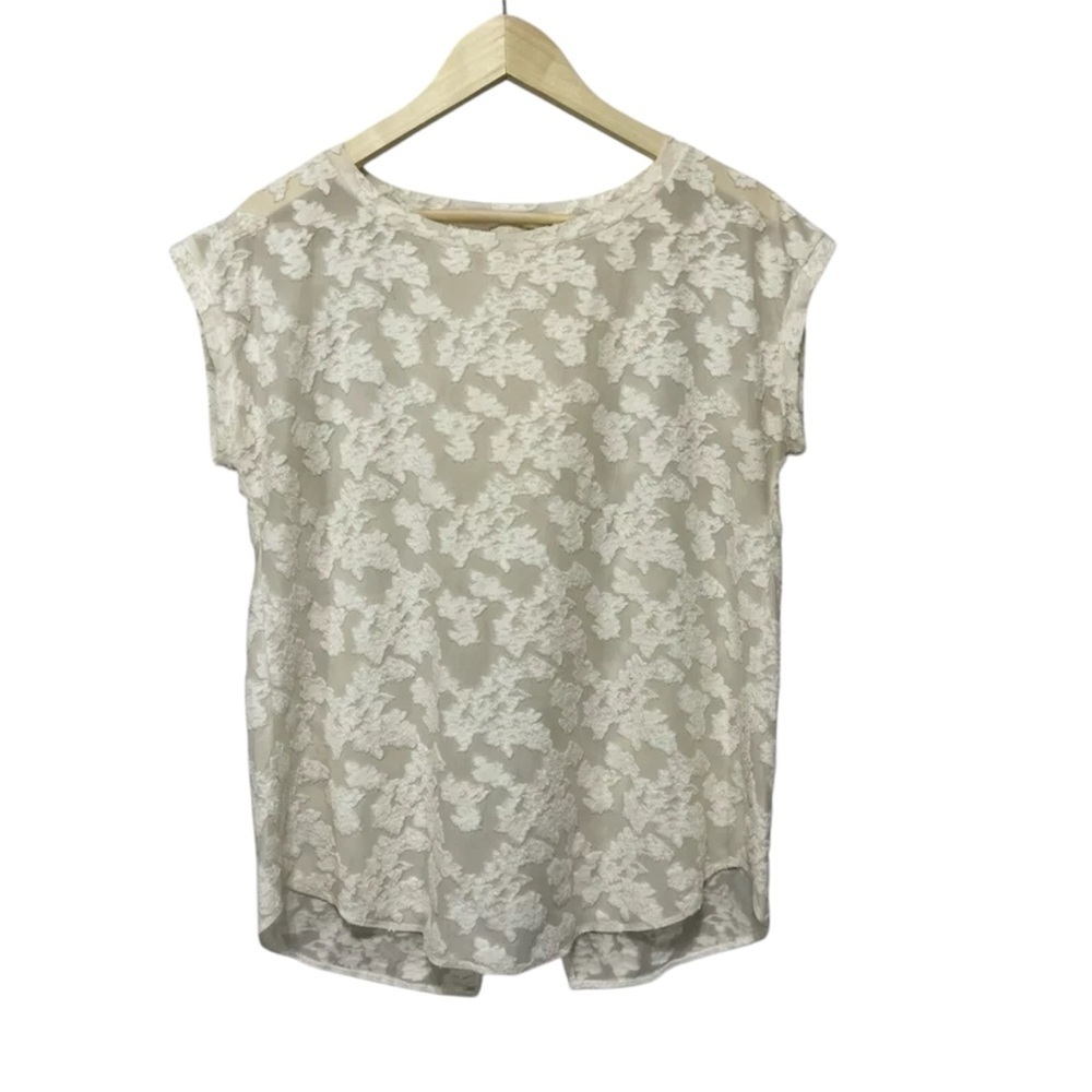 Aritzia Wilfred Small Top Short Sleeve Sheer Wrap